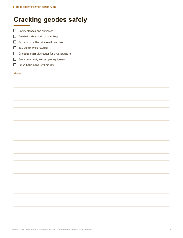 Preview of Printable Geode Cracking Guide
